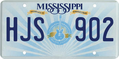 MS license plate HJS902