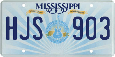 MS license plate HJS903