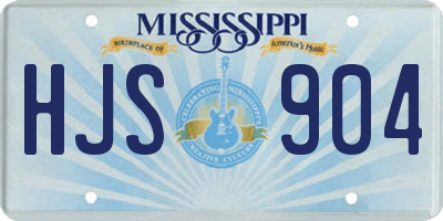 MS license plate HJS904