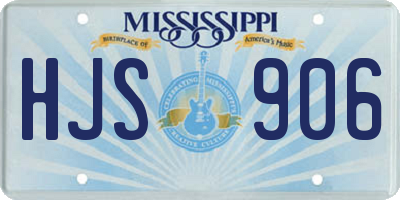 MS license plate HJS906