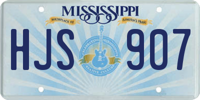 MS license plate HJS907