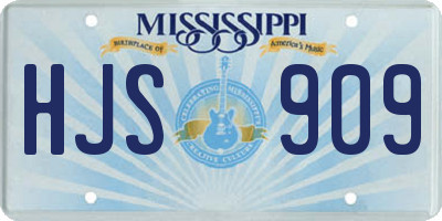 MS license plate HJS909