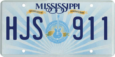 MS license plate HJS911