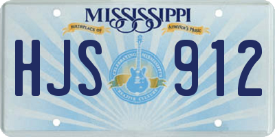 MS license plate HJS912