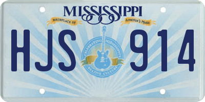 MS license plate HJS914