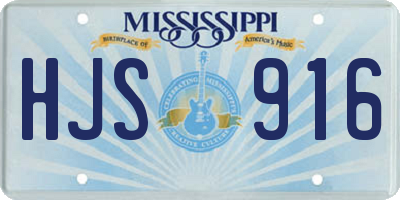MS license plate HJS916