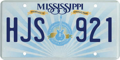 MS license plate HJS921