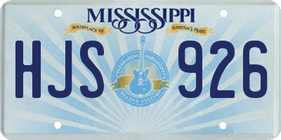 MS license plate HJS926