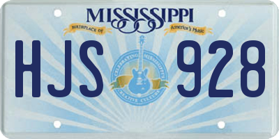 MS license plate HJS928