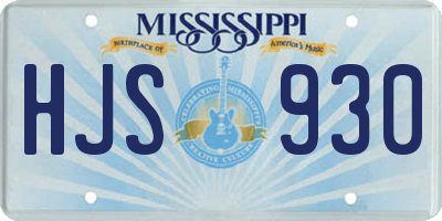 MS license plate HJS930