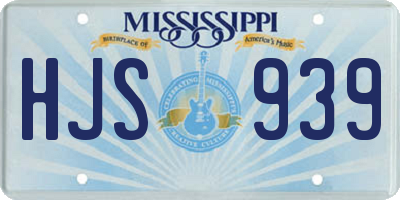MS license plate HJS939