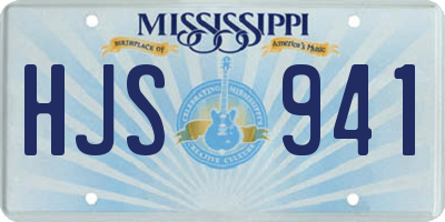 MS license plate HJS941
