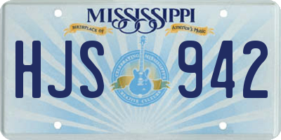 MS license plate HJS942