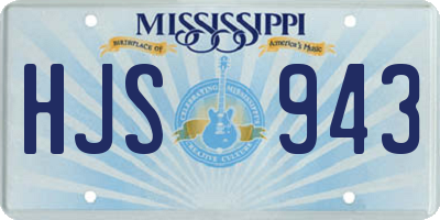 MS license plate HJS943