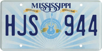 MS license plate HJS944