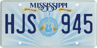 MS license plate HJS945