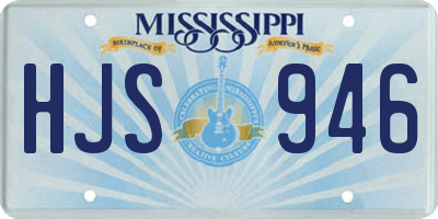 MS license plate HJS946