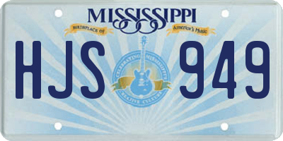 MS license plate HJS949