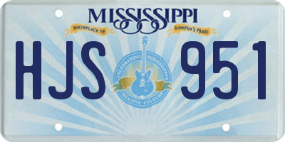 MS license plate HJS951