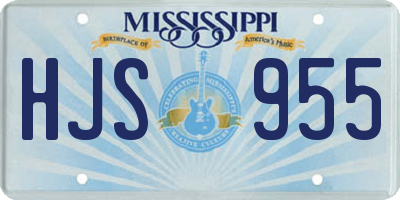 MS license plate HJS955