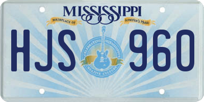 MS license plate HJS960
