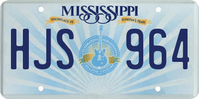 MS license plate HJS964