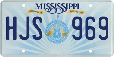 MS license plate HJS969