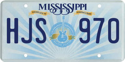 MS license plate HJS970