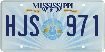 MS license plate HJS971