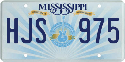 MS license plate HJS975