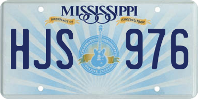 MS license plate HJS976