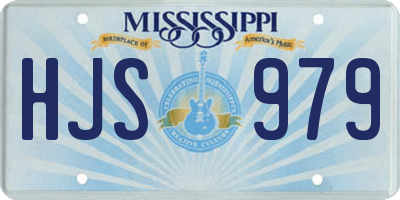 MS license plate HJS979