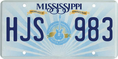 MS license plate HJS983