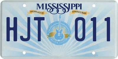 MS license plate HJT011