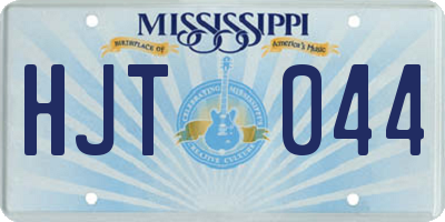 MS license plate HJT044
