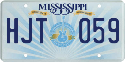 MS license plate HJT059