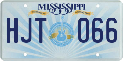 MS license plate HJT066