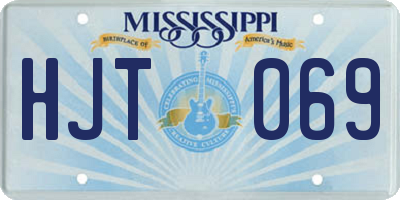MS license plate HJT069