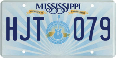 MS license plate HJT079