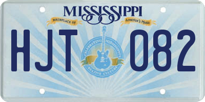 MS license plate HJT082