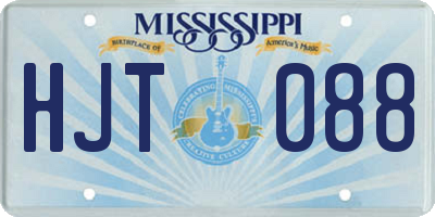MS license plate HJT088
