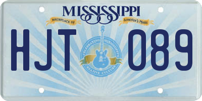 MS license plate HJT089