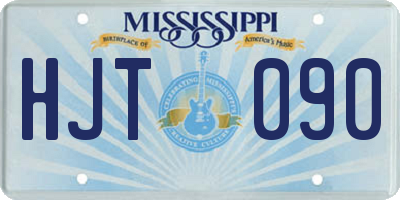 MS license plate HJT090
