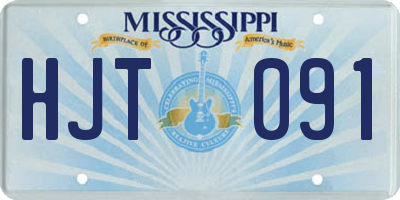 MS license plate HJT091