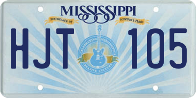 MS license plate HJT105