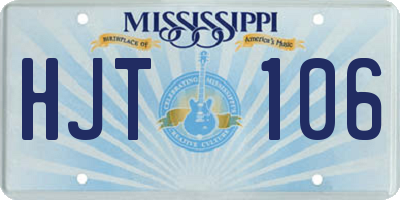 MS license plate HJT106