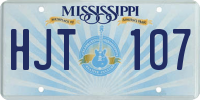 MS license plate HJT107