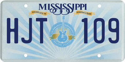 MS license plate HJT109
