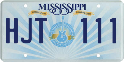 MS license plate HJT111