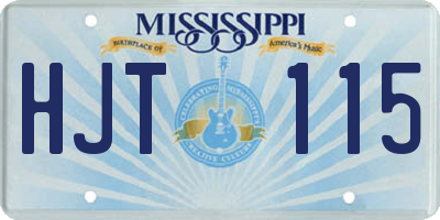 MS license plate HJT115
